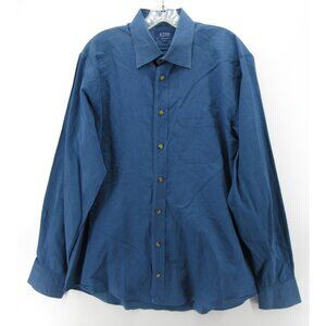 Eton Shirt Large Button Down Contemporary Pocket Preppy Collared *